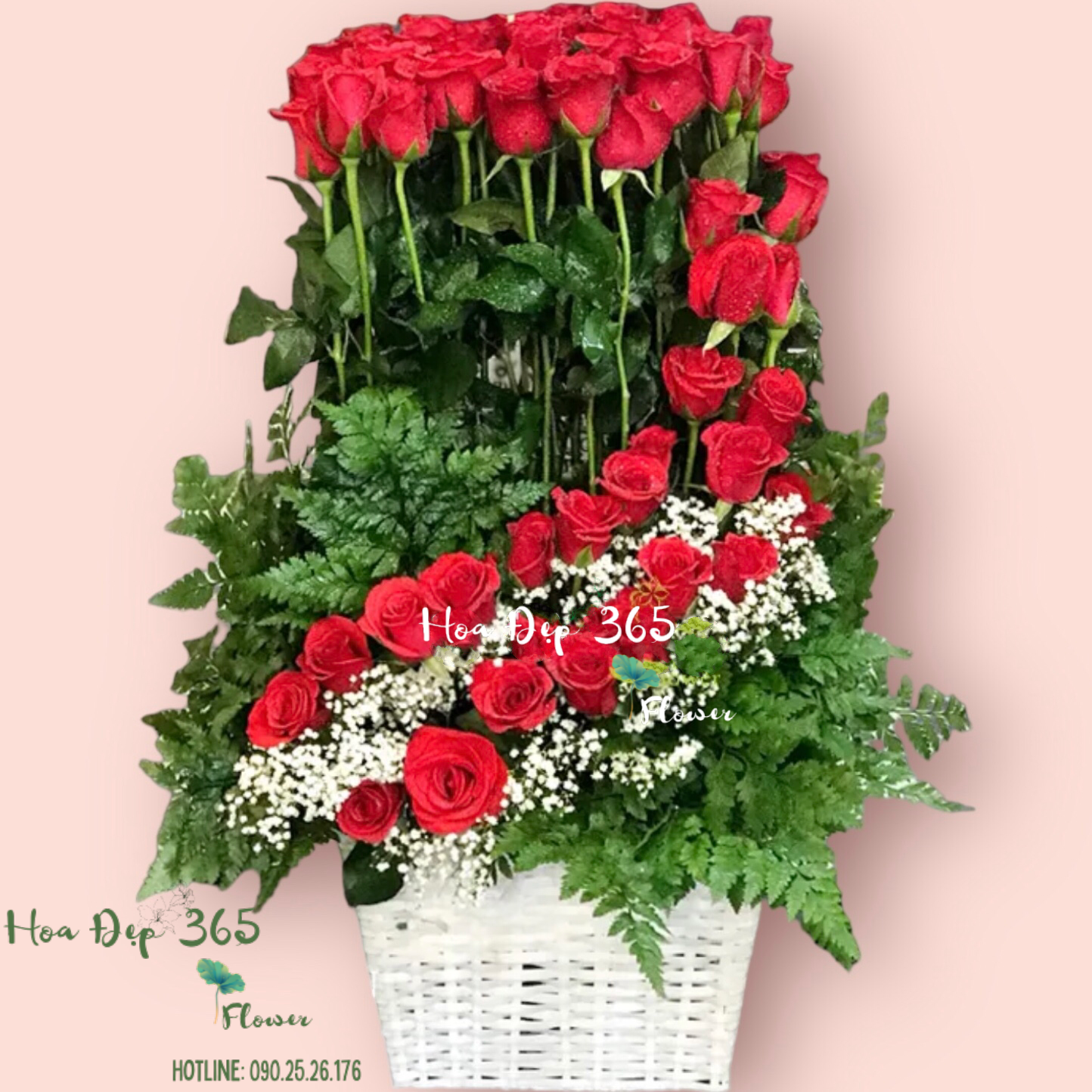Giỏ Hoa Khai Trương Để Bàn Suối Hoa - HG59