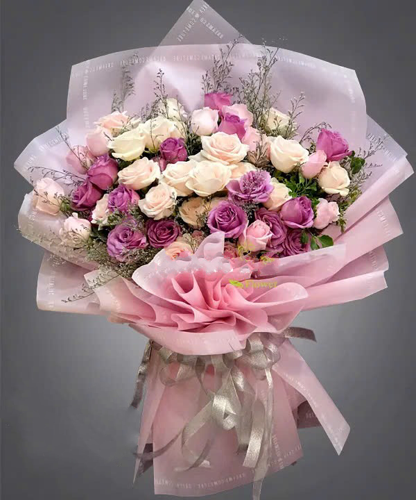 Bó Hoa Tươi Hồng Tím - HBD260