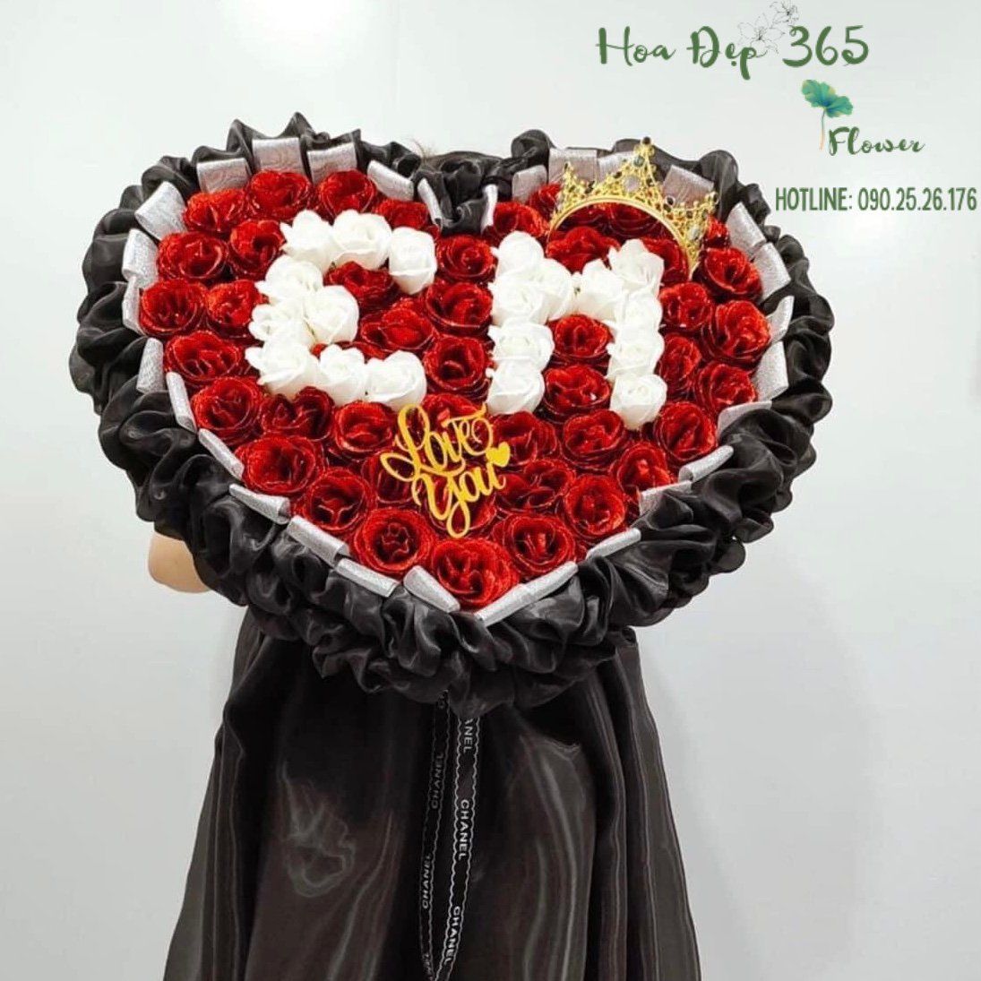 Bó Hoa Hồng Sáp Khắc Tên Em - HST44 - Hoa 8/3 Đẹp