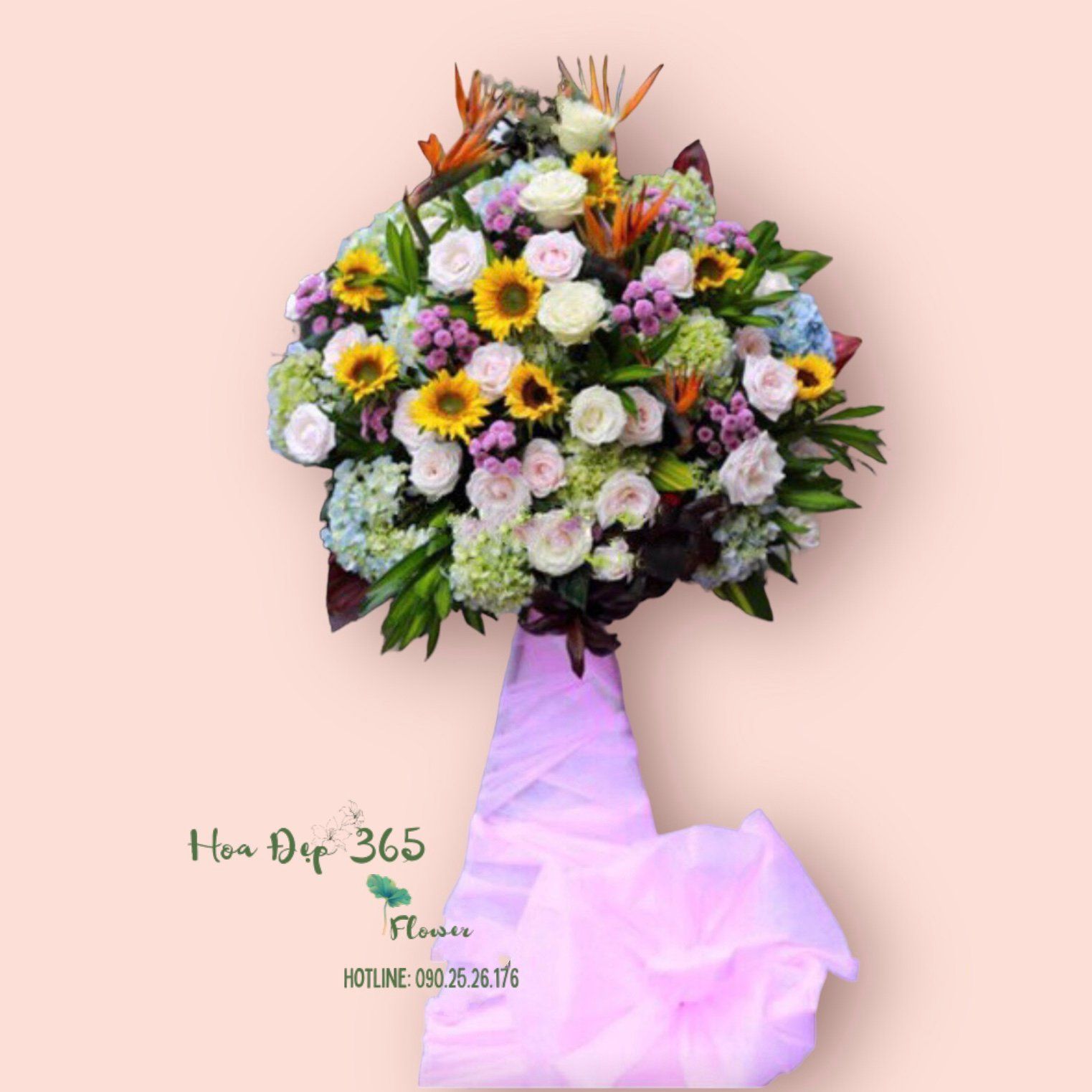  Best Wishes - HCM40 - Lẵng Hoa Khai Trương 
