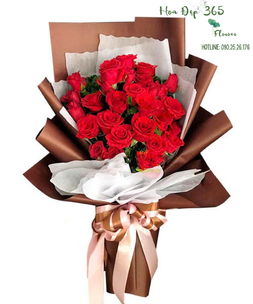 Đỏ Tươi - HBD167 - Hoa Hồng 20/10