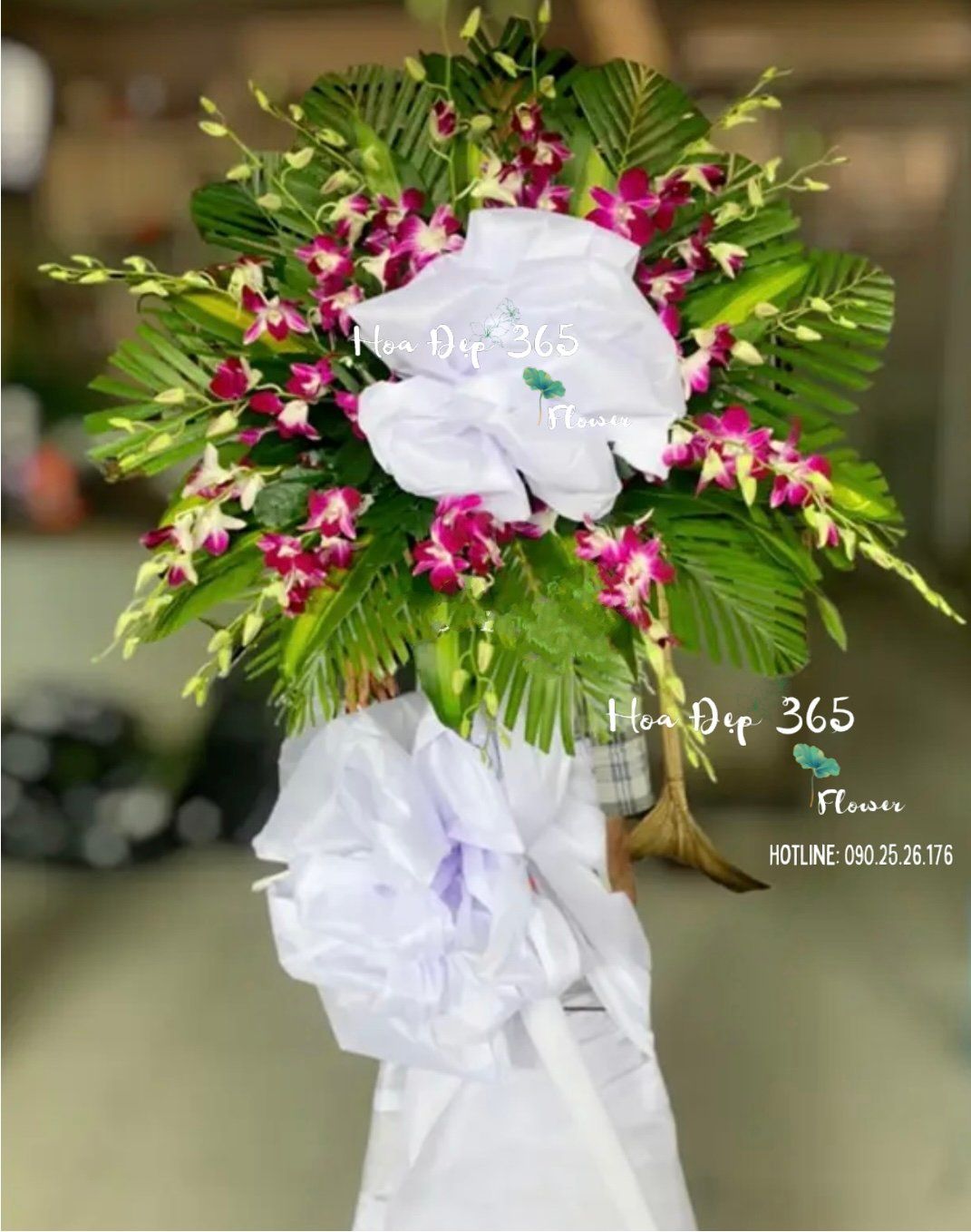 Hoa Chia Buồn Giá Rẻ - HTL125 - Vòng Hoa Tang Lễ