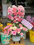  Pink Tone Heart Vase Gift for Female Boss - HCB64 