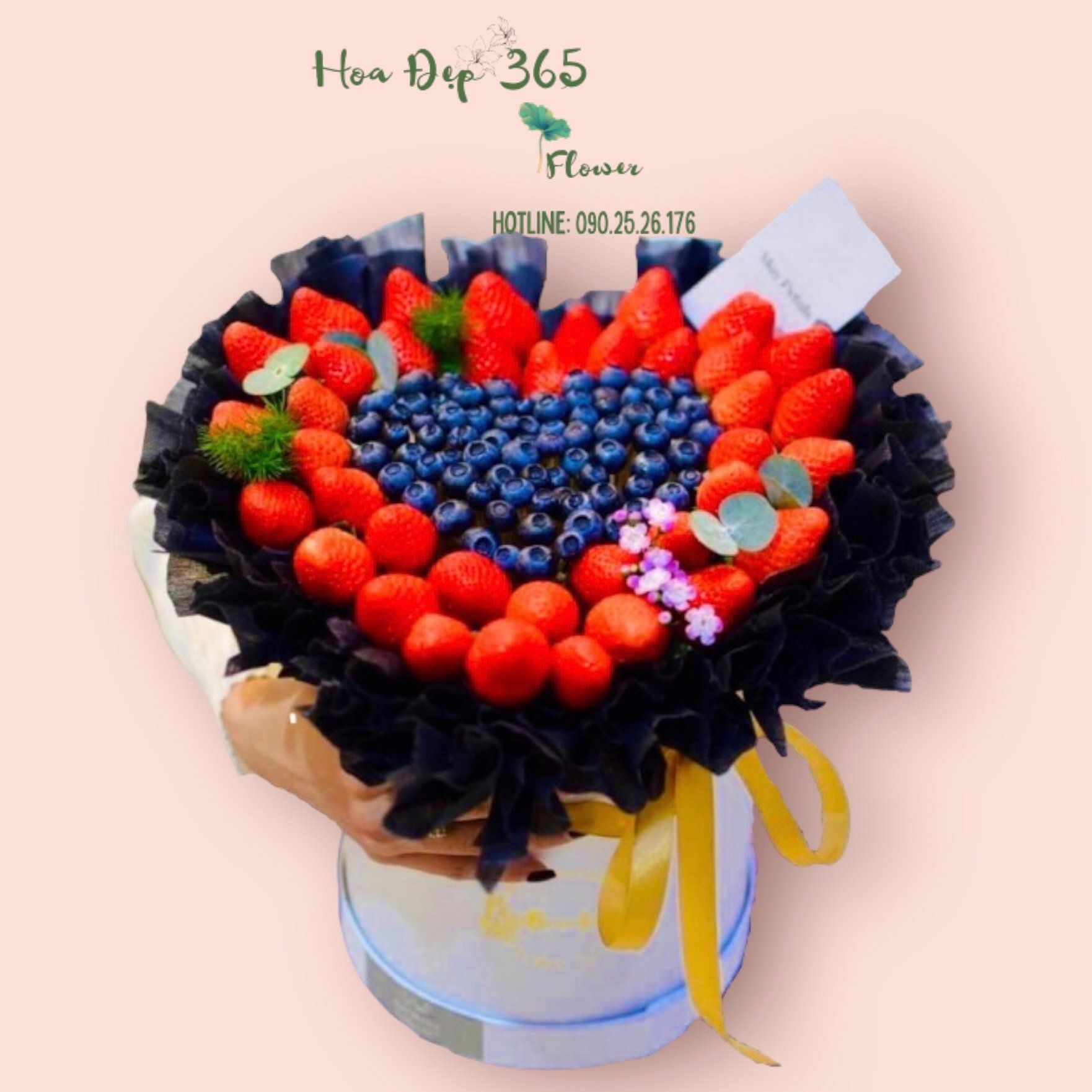 Hộp Trái Cây Sang Trọng Dâu Tây Mix Việt Quất - TC16 - Hoa 20/10