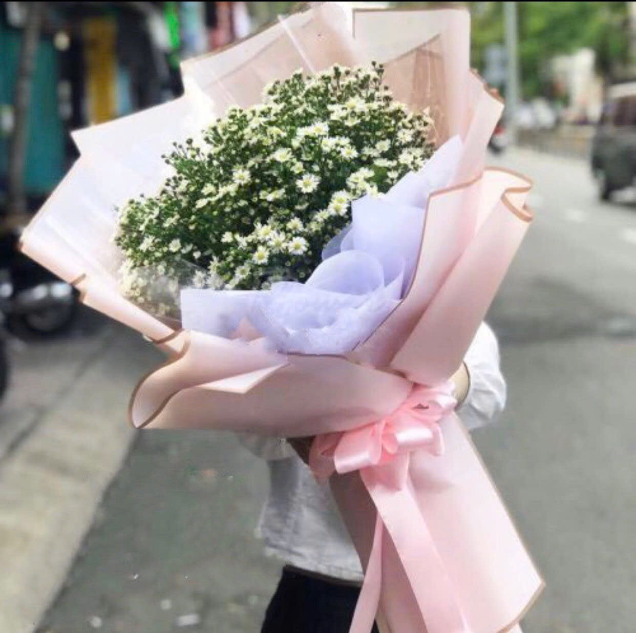 Bó Hoa Thạch Thảo Trắng - HBD91
