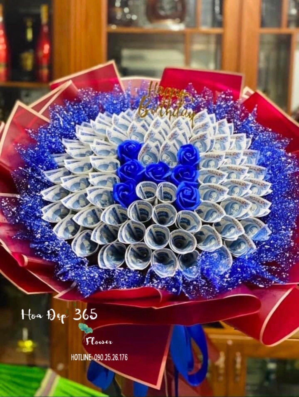 Bó Hoa Tiền 5k Mix 11 Hoa Sáp Kim Tuyến - BT27