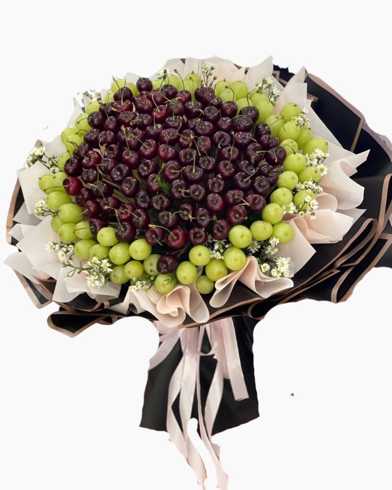 Bó Hoa Cherry Mix Nho Xanh - TC43