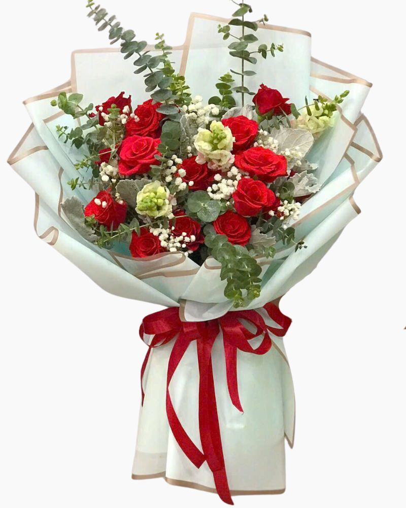 Bó Hoa Hồng Đỏ 15 Hoa - HBD236