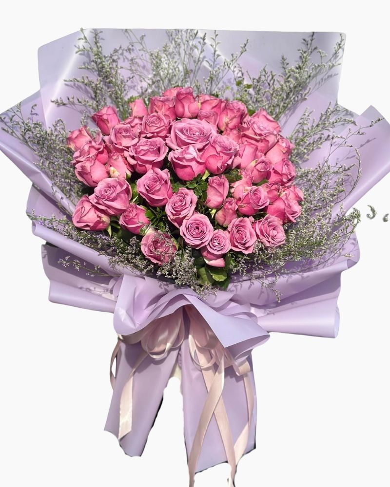 Bó Hoa Hồng Tím Mộng Mơ - HBD276