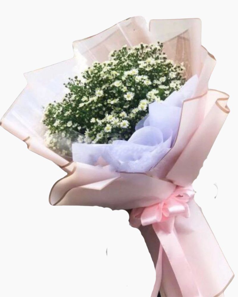 Bó Hoa Thạch Thảo Trắng - HBD91