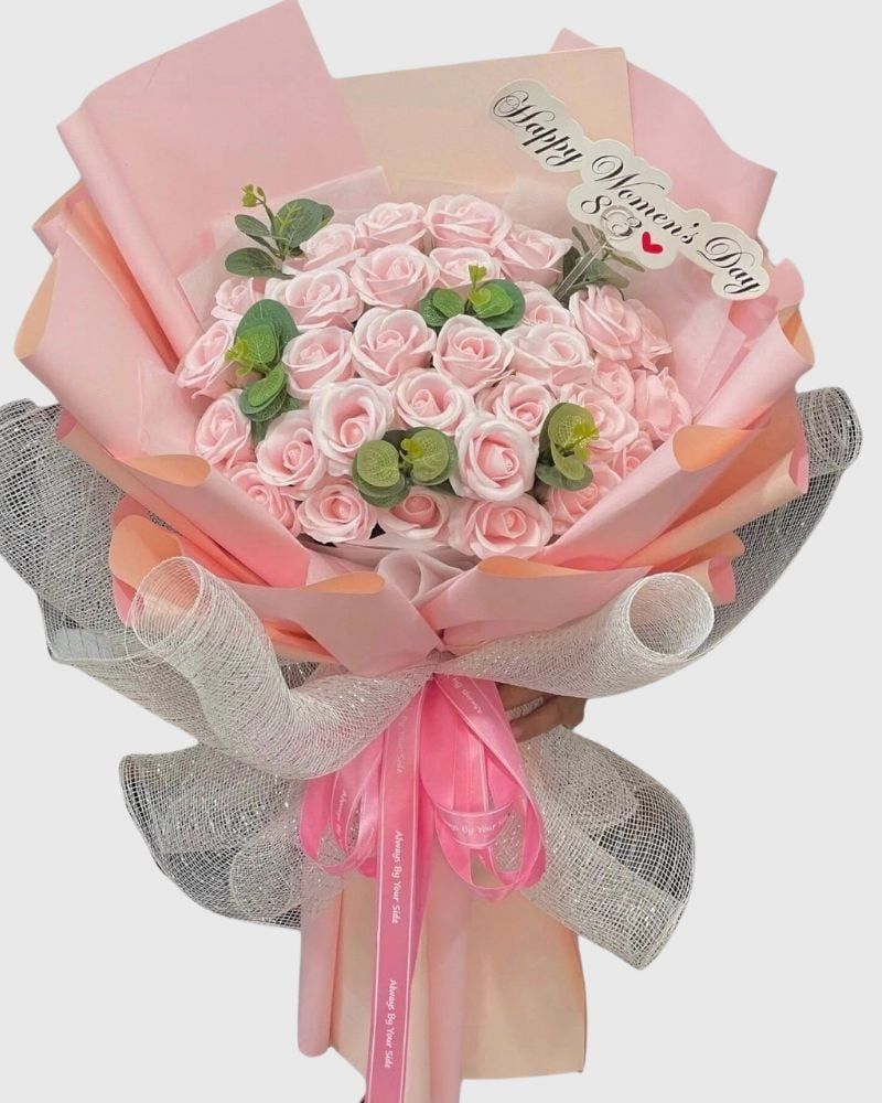 Bó Hồng Sáp Thơm Pastel 30 Hoa - HST01