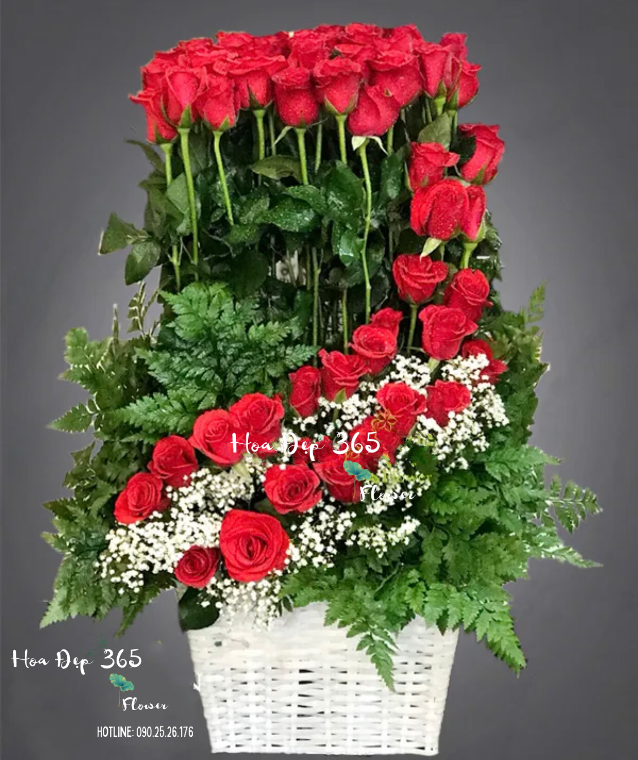 Giỏ Hoa Khai Trương Để Bàn Suối Hoa - HG59
