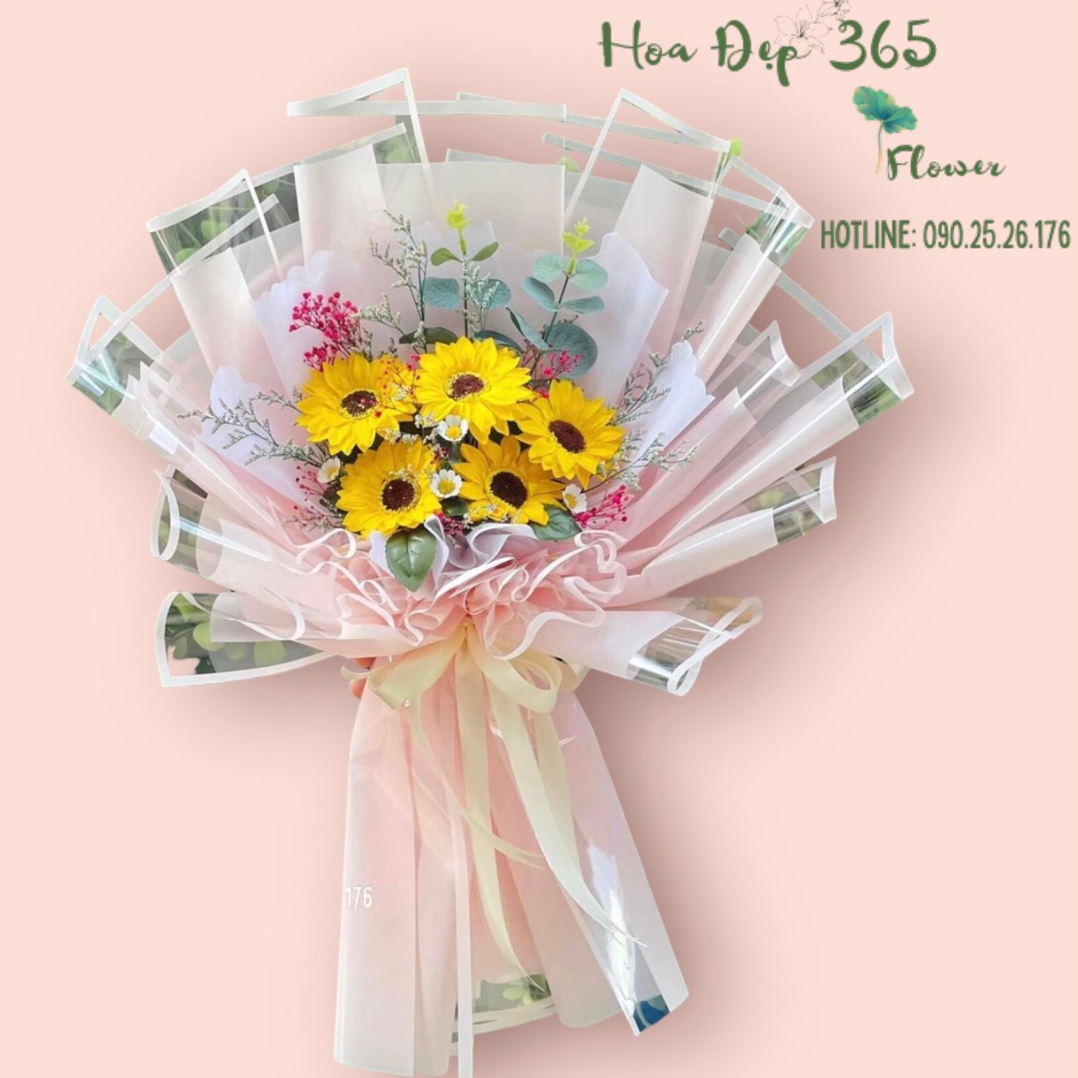 Sunshine - HST15 - Bó Hoa Sáp Thơm Hướng Dương 05 Bông