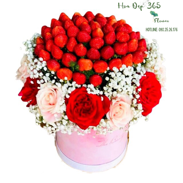 Hộp Hoa Dâu Tây Ngọt Ngào - TC19 - Hoa 20/10