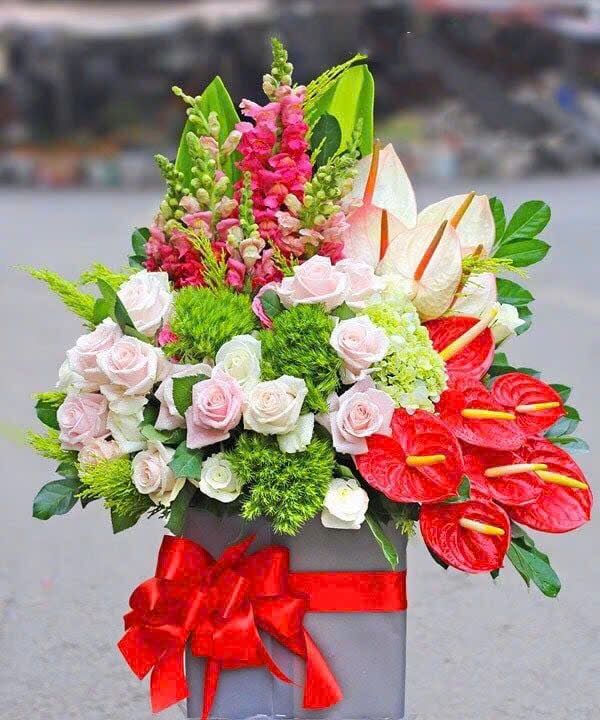 Hộp Hoa Khai Trương Để Bàn Ngày Vui - HCH85