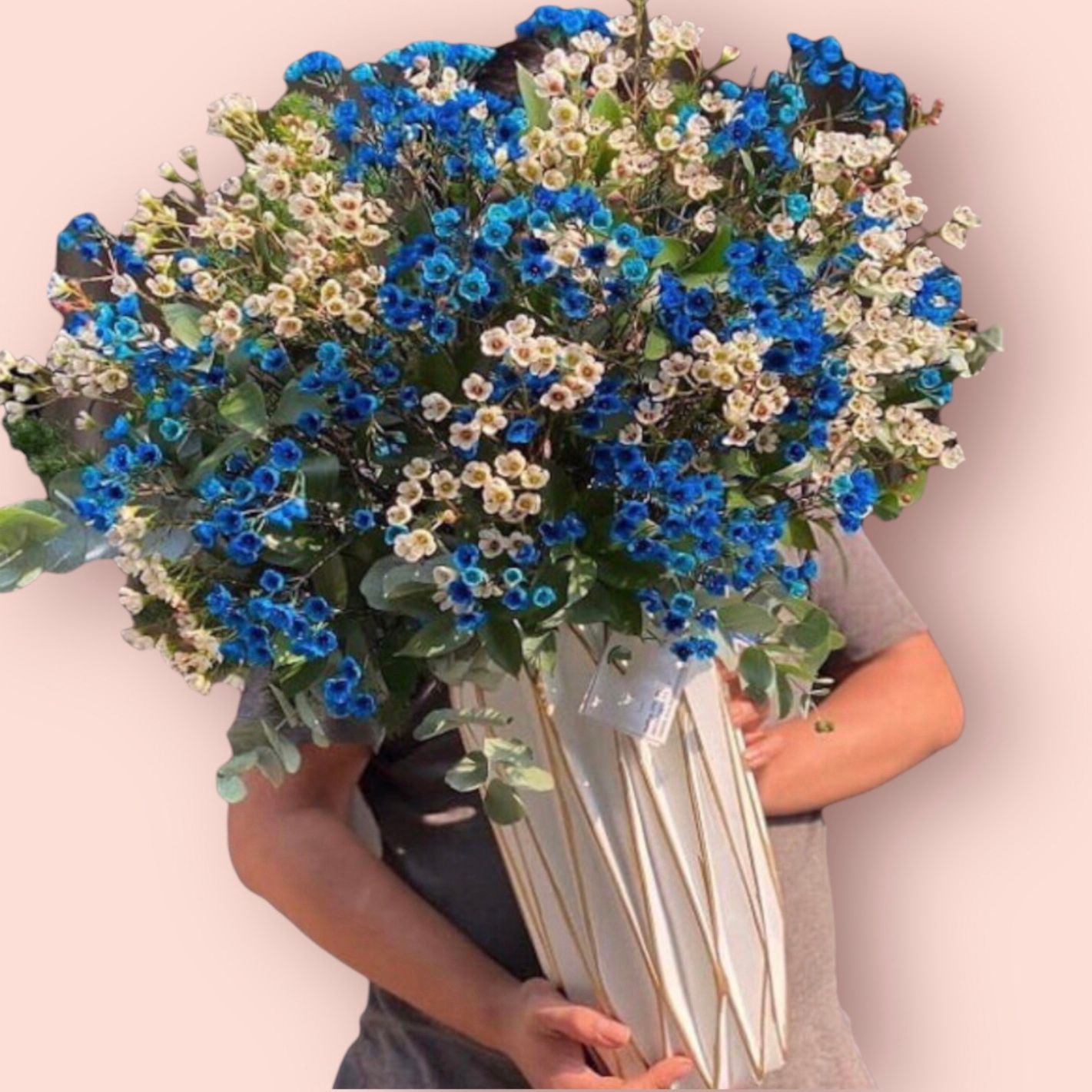 Bình Hoa Thanh Liễu Xanh Mix Trắng - HCB57 - Hoa Chưng Tết