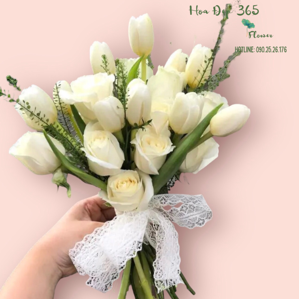 Bó Hoa Cưới Cầm Tay Cô Dâu Điệu Ngọt Ngào - HC58