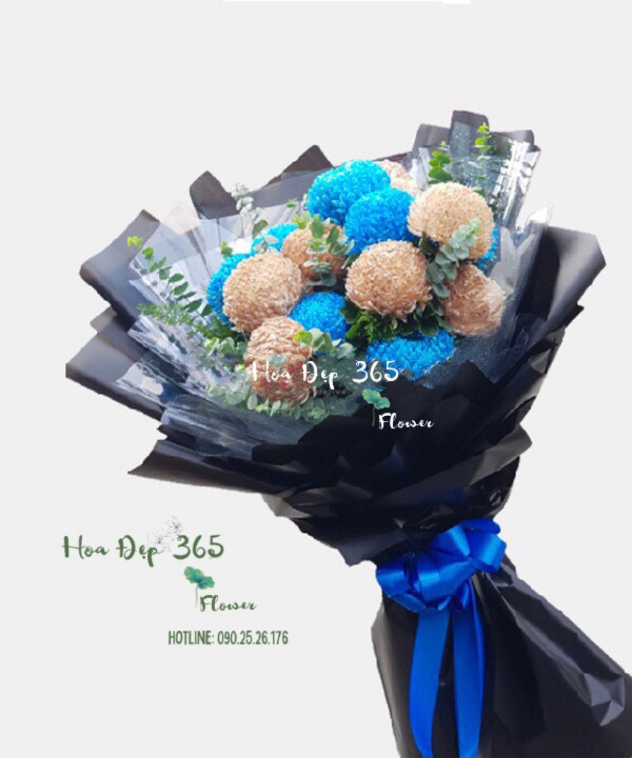Bó Cúc Mẫu Đơn Mix Màu - HBD213 - Hoa 8/3