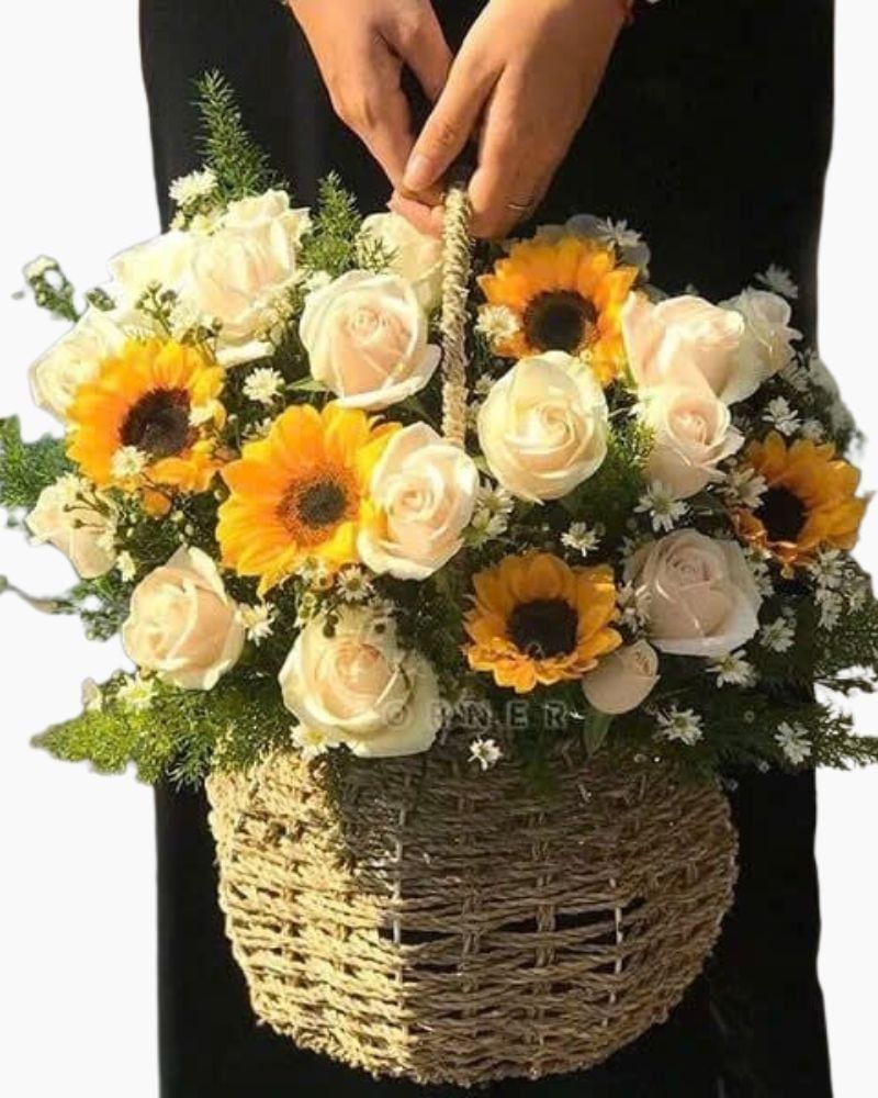 Giỏ Hoa Khai Trương Để Bàn Nắng Hạ - HG58