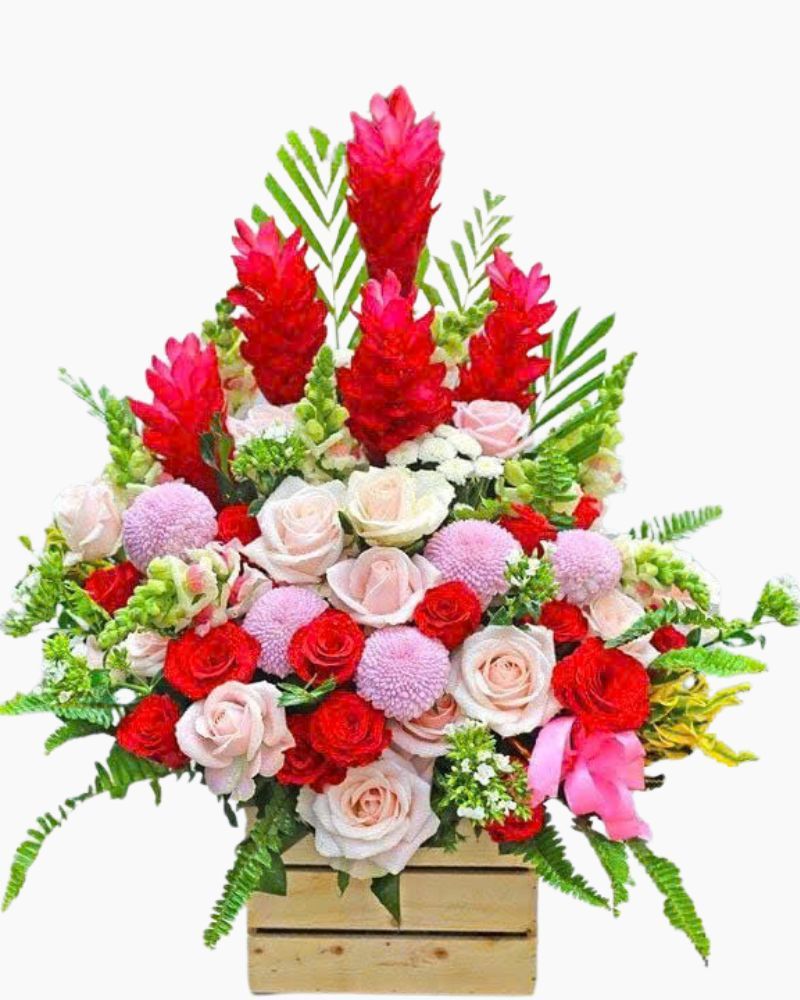 Hộp Hoa Khai Trương Để Bàn Hạnh Phúc - HCH86