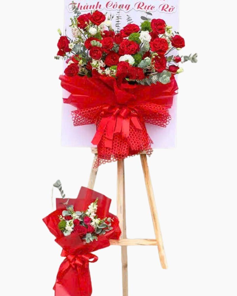 Lẵng Hoa Khai Trương Hưng Thịnh - HCM09