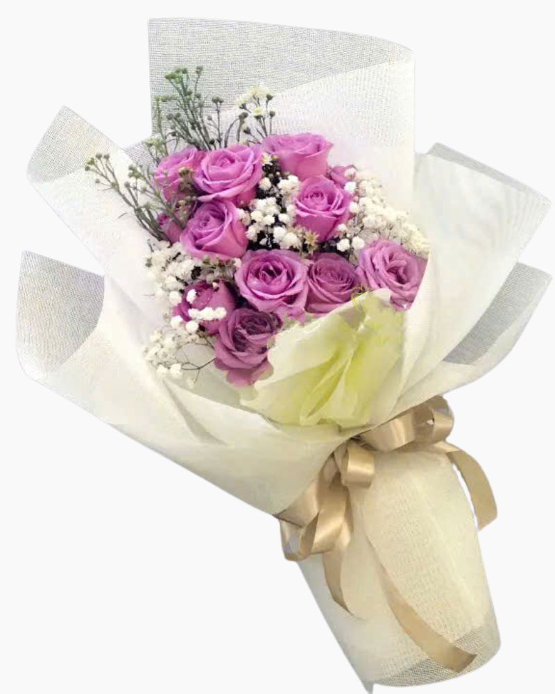 Bó Hoa Hồng Tím Một Đời - HBD115