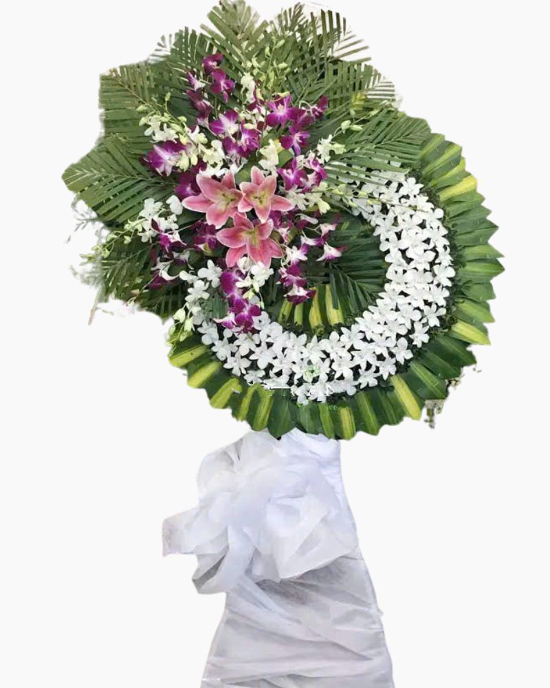 Vòng Hoa Chia Buồn Giá Rẻ - HTL127