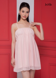  ĐẦM CHIFFON HỒNG PHẤN, 2 DÂY BABYDOLL, LA MỘC 