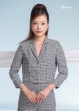  SET VEST CROPTOP GINGHAM TRẮNG ĐEN 