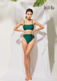  BIKINI 2 MẢNH, 2 DÂY, MÀU XANH GÂN, DÂY CÀI SAU, QUẦN LƯNG CAO 