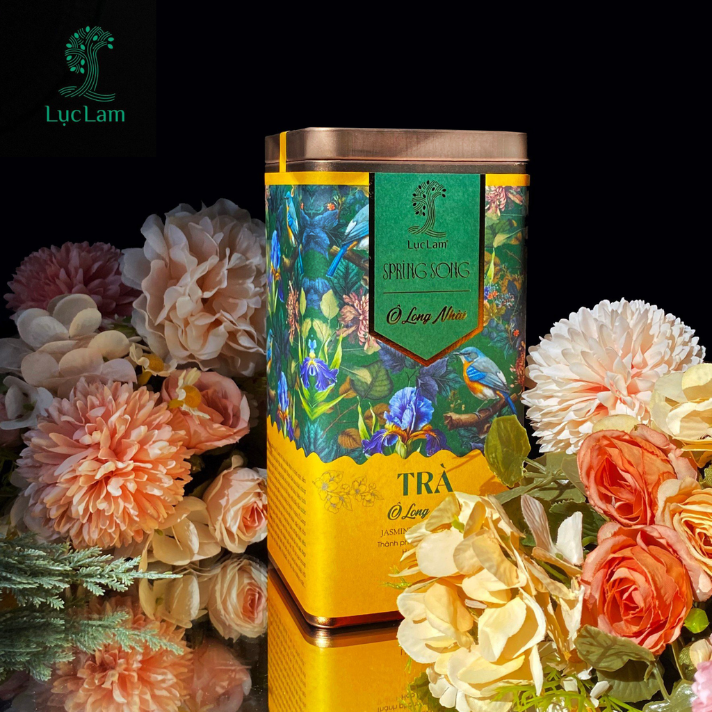 Spring Song - Trà OoLong Nhài - Hộp Thiếc Vuông Cao