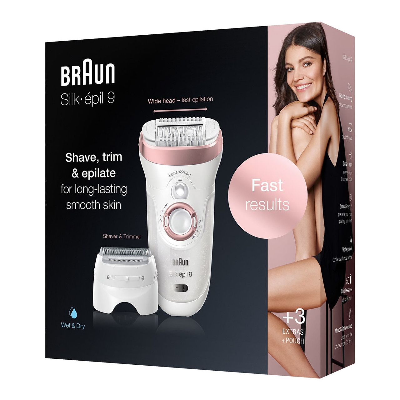 Máy Cạo Nhổ Lông Cho Nữ Braun Silk-épil 9-720