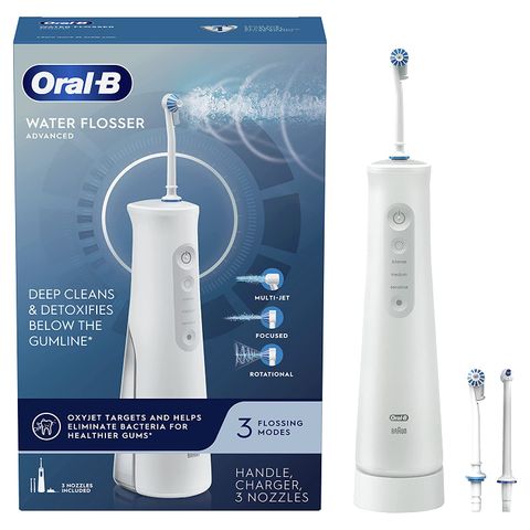  Máy tăm nước Oral-B cầm tay không dây Tay cầm với 3 vòi phun 