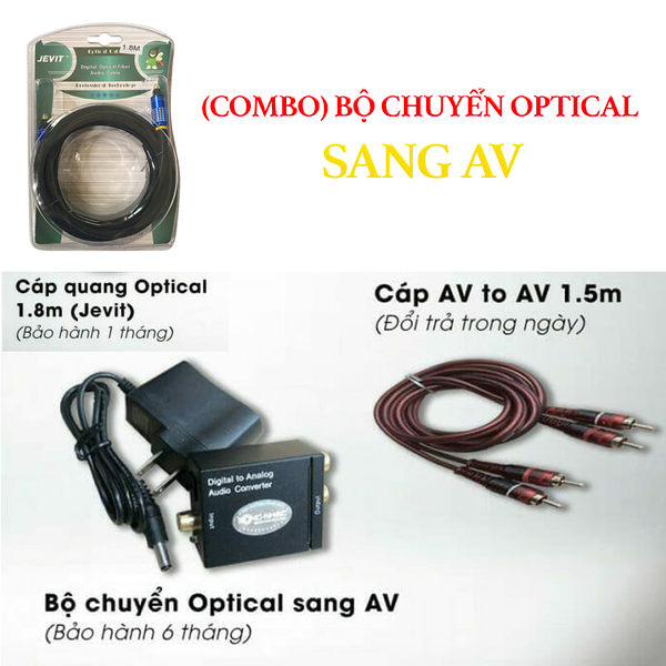 (Combo) Bộ chuyển Optical sang AV