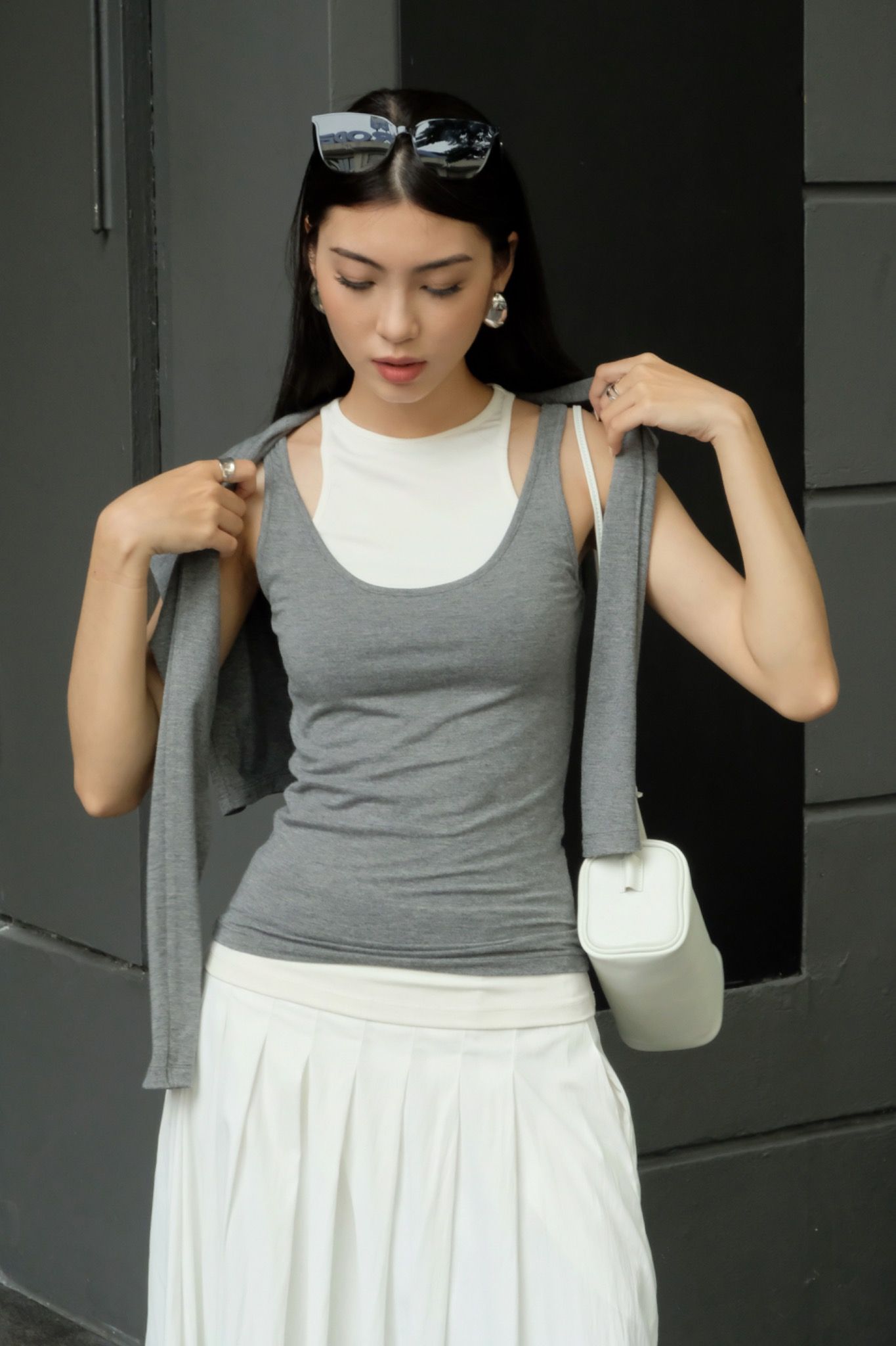 TRIO LAYERING TOP - GREY (3 PIECES)