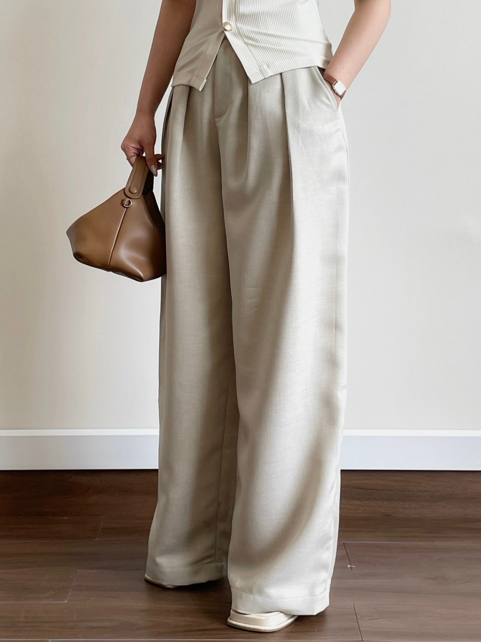JERSEY TROUSERS - BEIGE