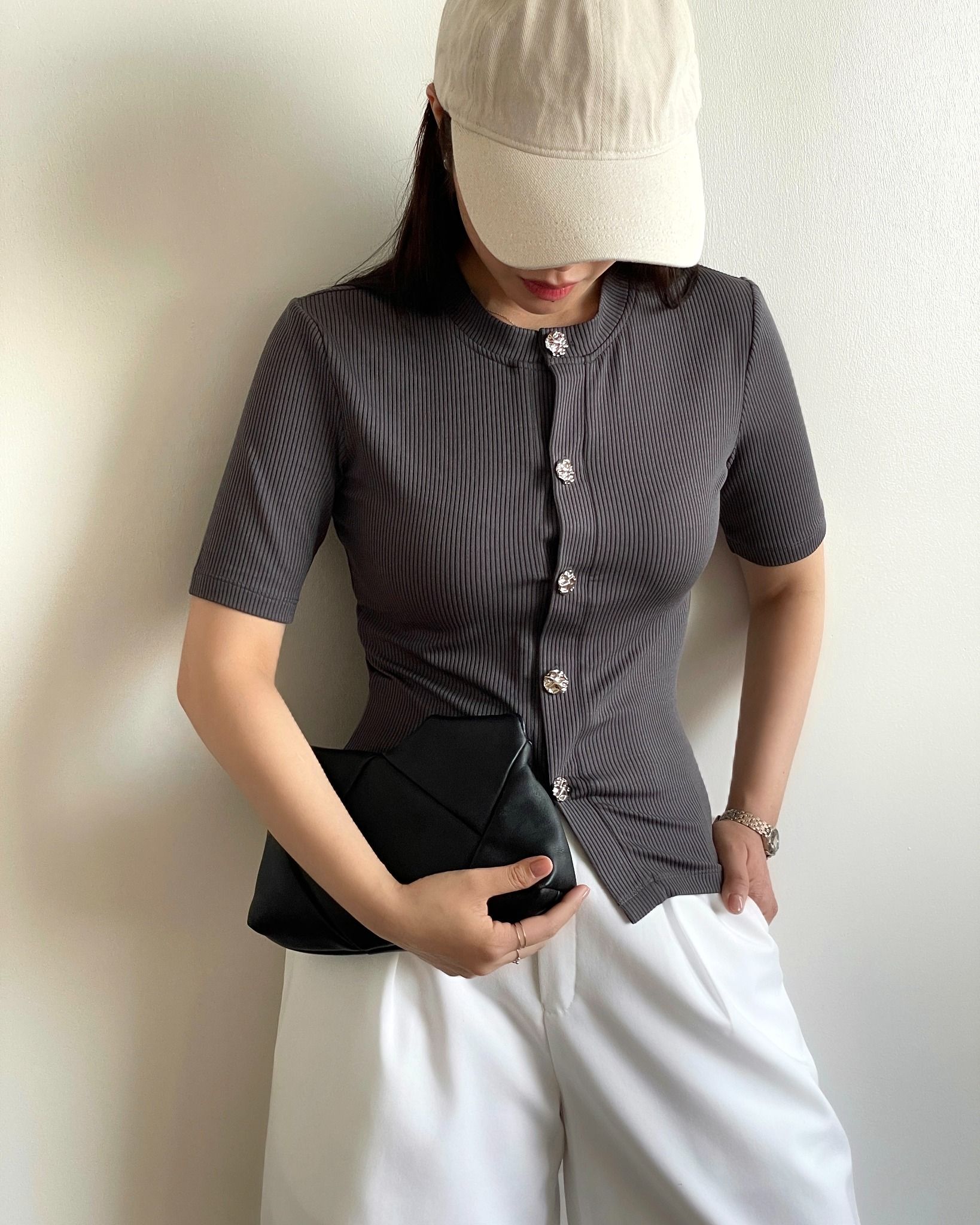 LAUREN TOP - GREY