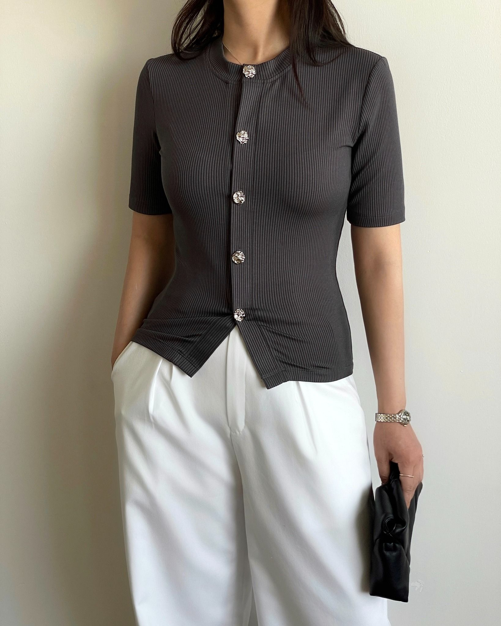 LAUREN TOP - GREY