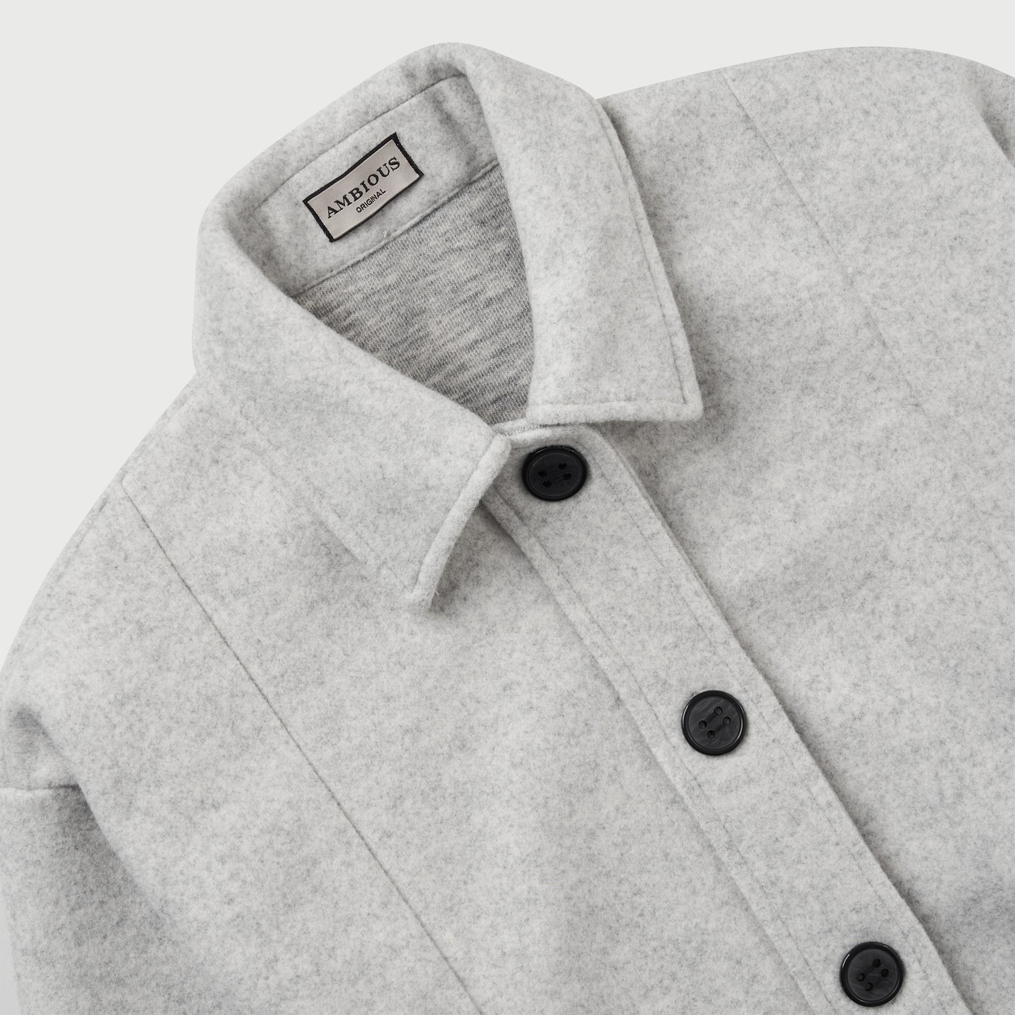 FELTED WOOL COAT - ICE GREY