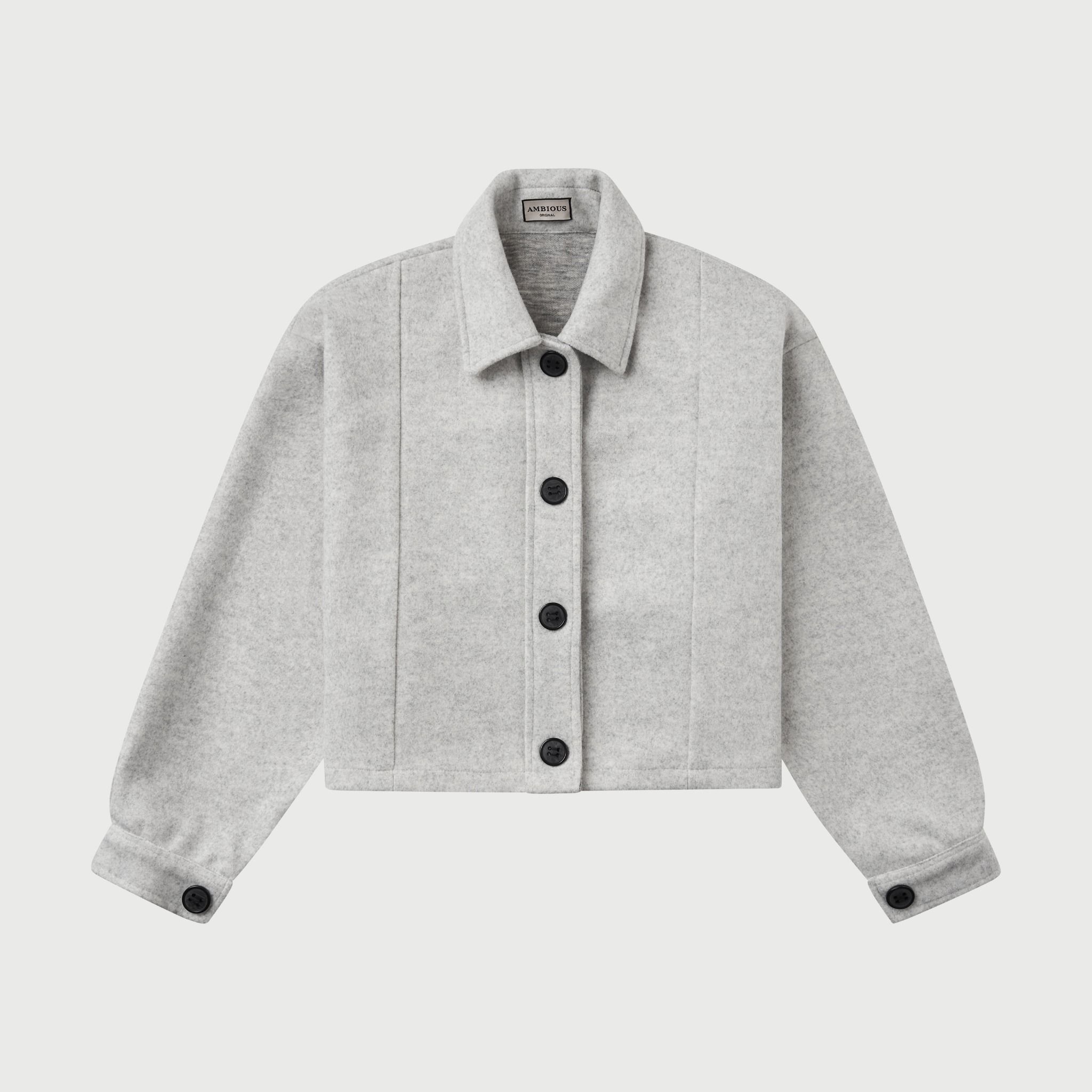 FELTED WOOL COAT - ICE GREY
