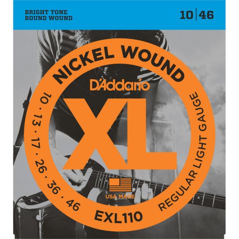 Dây Đàn Guitar Điện D'Addario EXL110, Regular Light 10-46