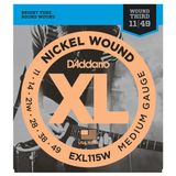 Dây Đàn Guitar Điện D'Addario EXL115W Nickel Wound, Medium Rock, Wound 3rd, 11-49