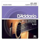 Dây Đàn Guitar Acoustic D'Addario EJ13 80/20 Bronze Acoustic Strings, Custom Light, 11-52
