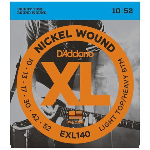Dây Đàn Guitar Điện D'Addario EXL140 Nickel Wound, Light Top/Heavy Bottom, 10-52