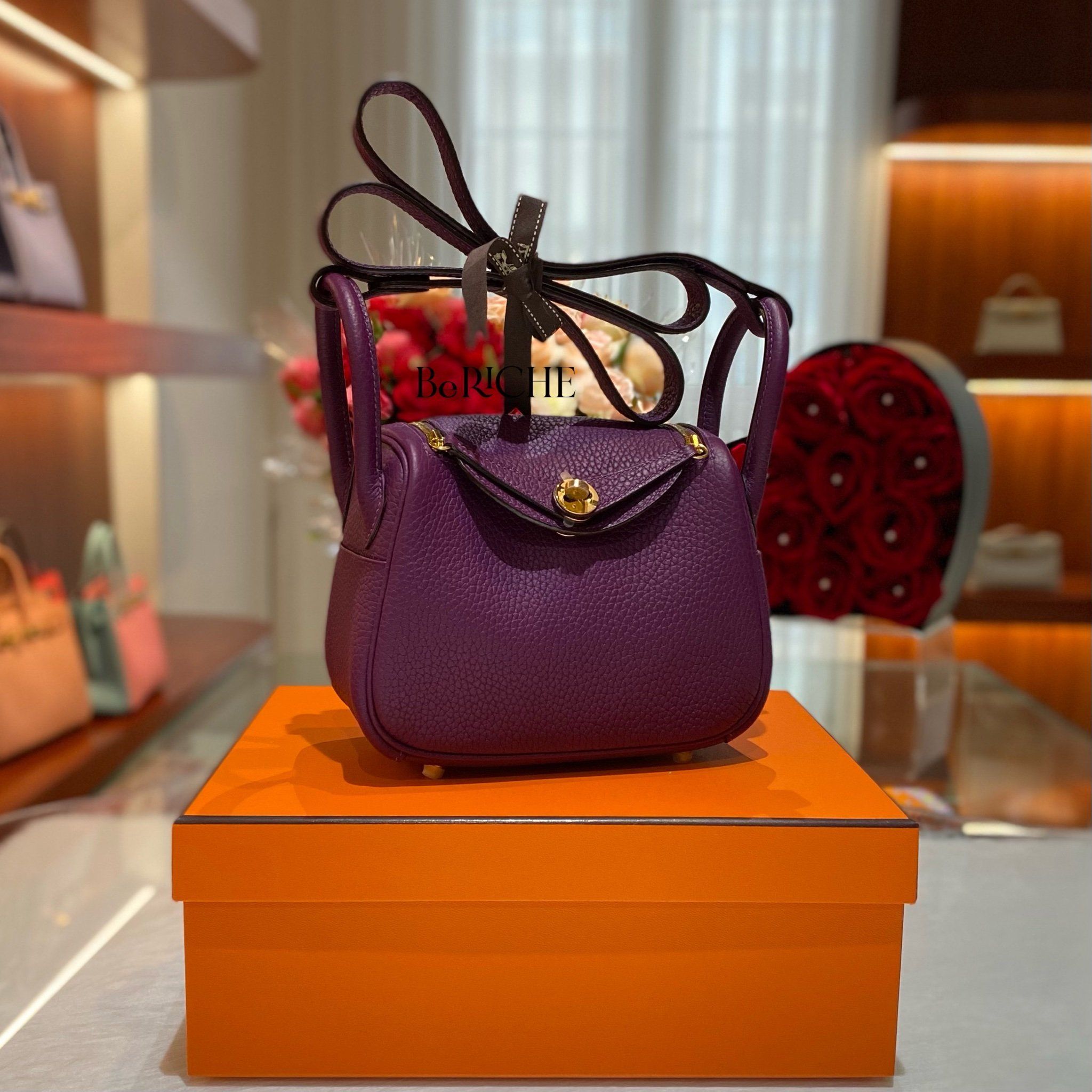 Mini Lindy 20 Clemence Leather Anemone GHW