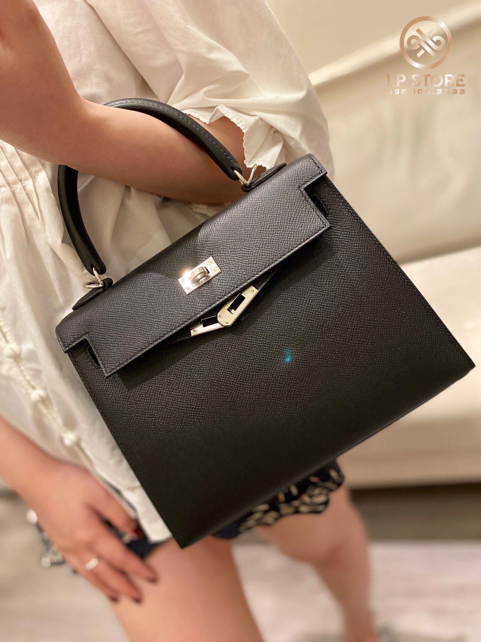 Kelly K25 Epsom Noir Black PHW