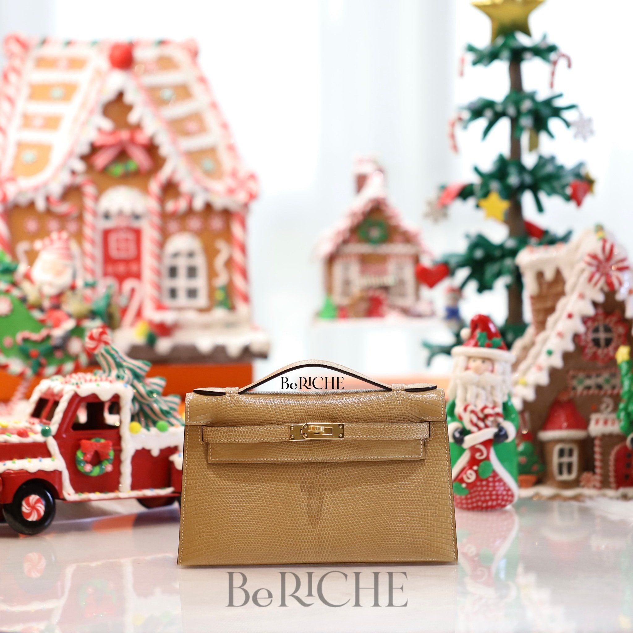 Kelly Pochette KP22 Lizard Ficell GHW