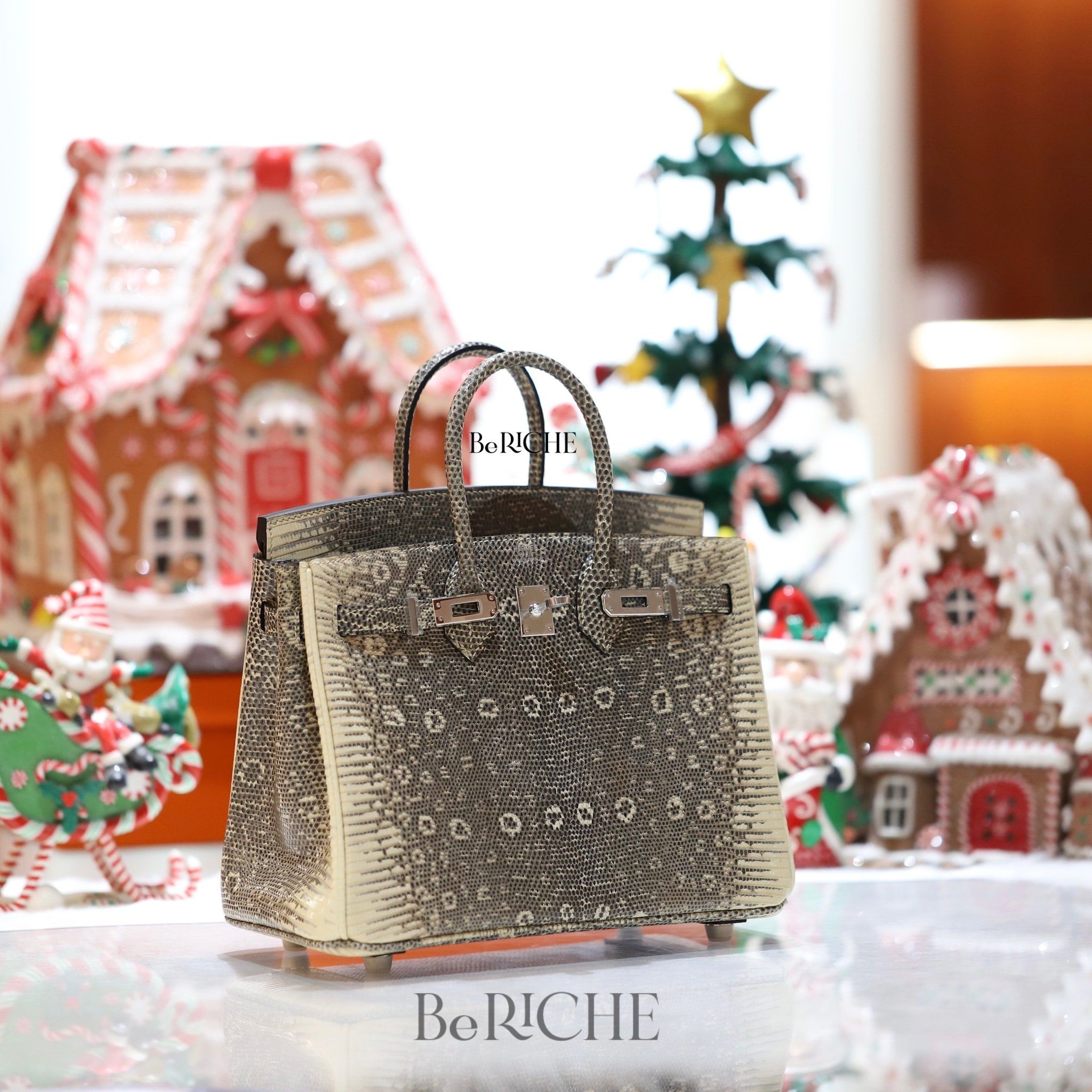Birkin B25 Lizard Ombre GHW