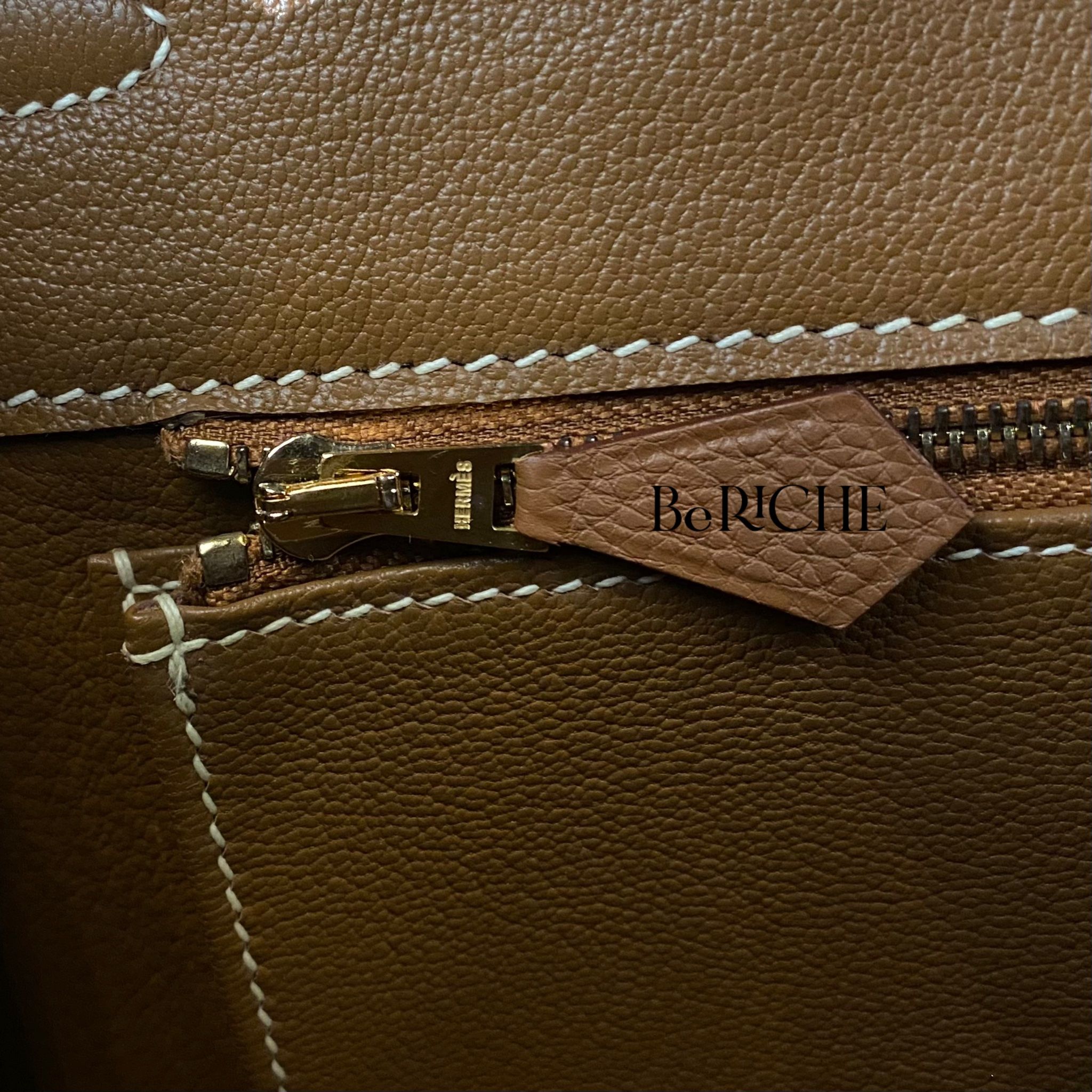 Birkin HSs B25 Togo Bicolor Craie / Gold Brushed GHW