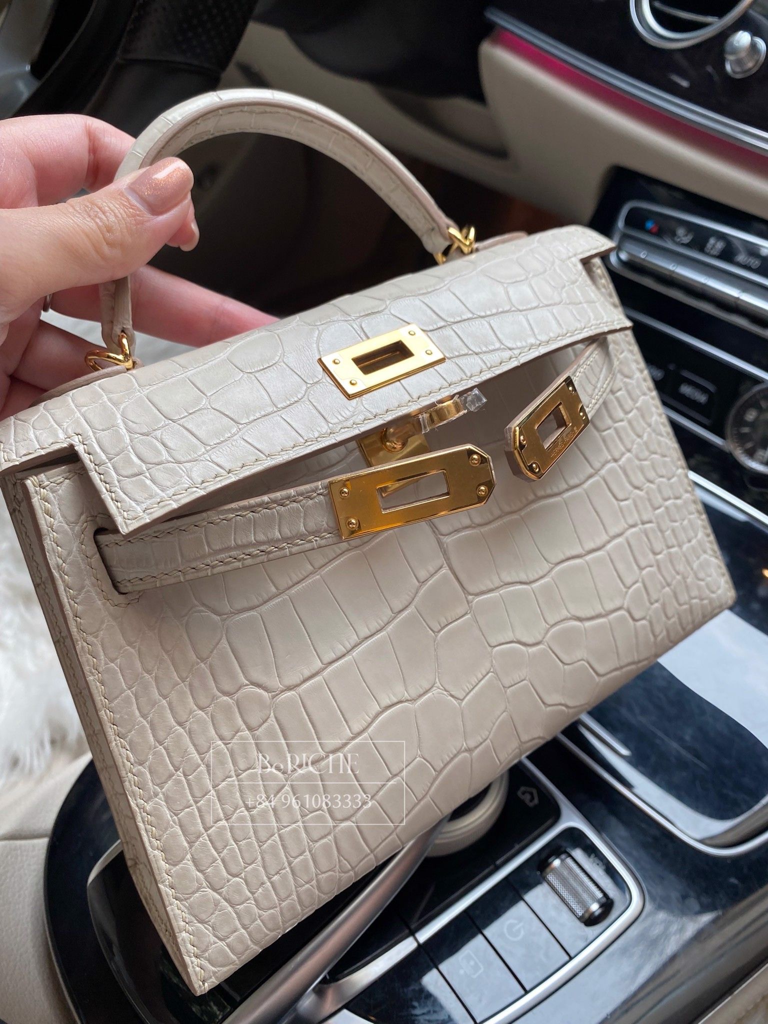 Kelly Mini K20 Crocodile Alligator Beton Ghw